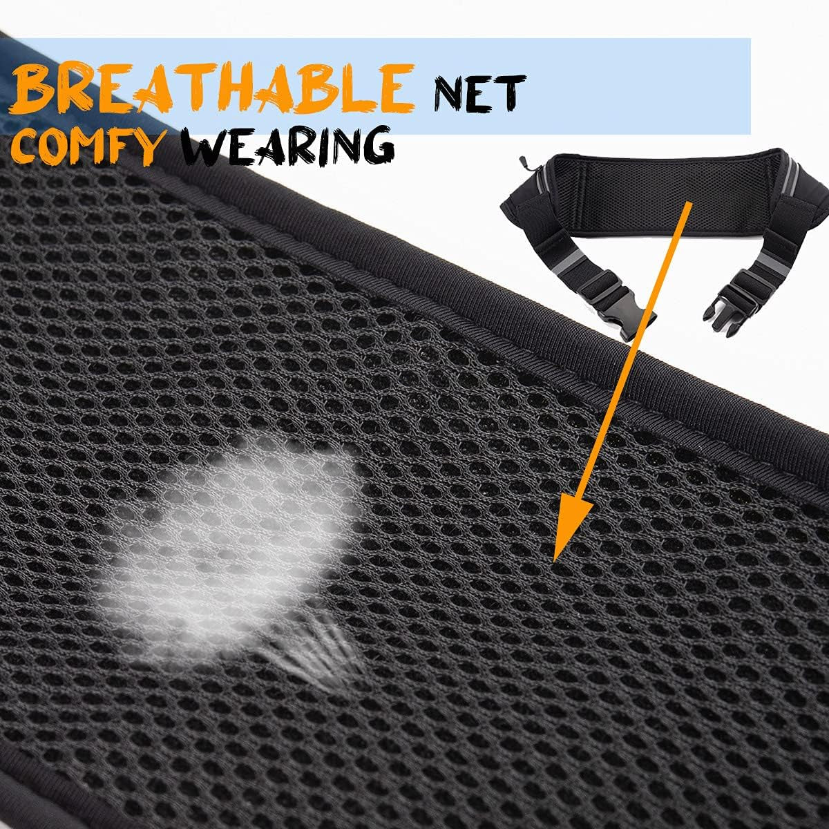 USHAKE Slim Running Belt, Workout Fanny Pack for Men Women,Exercise Waist Pack for Apple Iphone Holder, Runner Belt for Running Walking Cycling Camping Gym