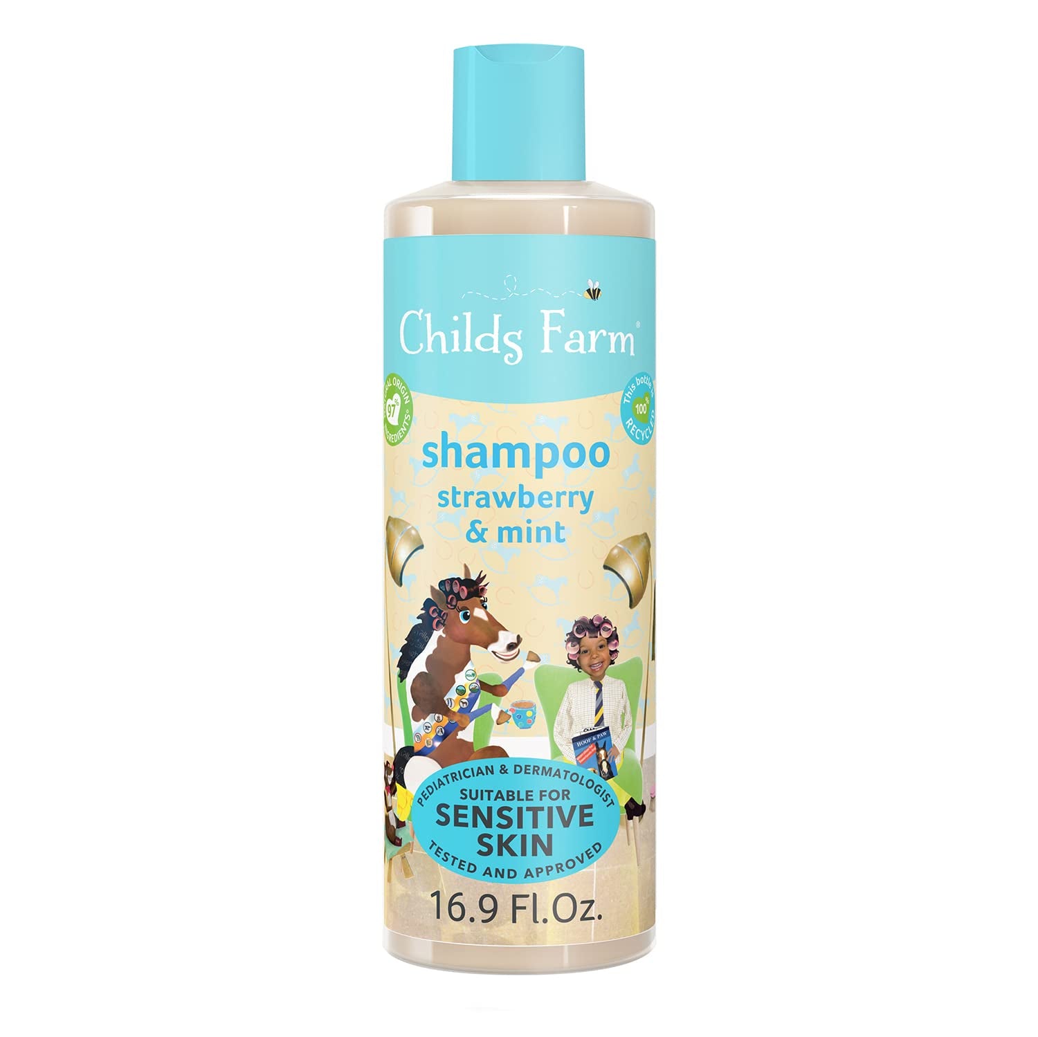 Childs Farm, Kids Hair Conditioner for Dry, Sensitive Skin & Scalp, Strawberry & Organic Mint, Conditions & Nourishes, Vegan, Cruelty-Free, 16.9 Fl Oz