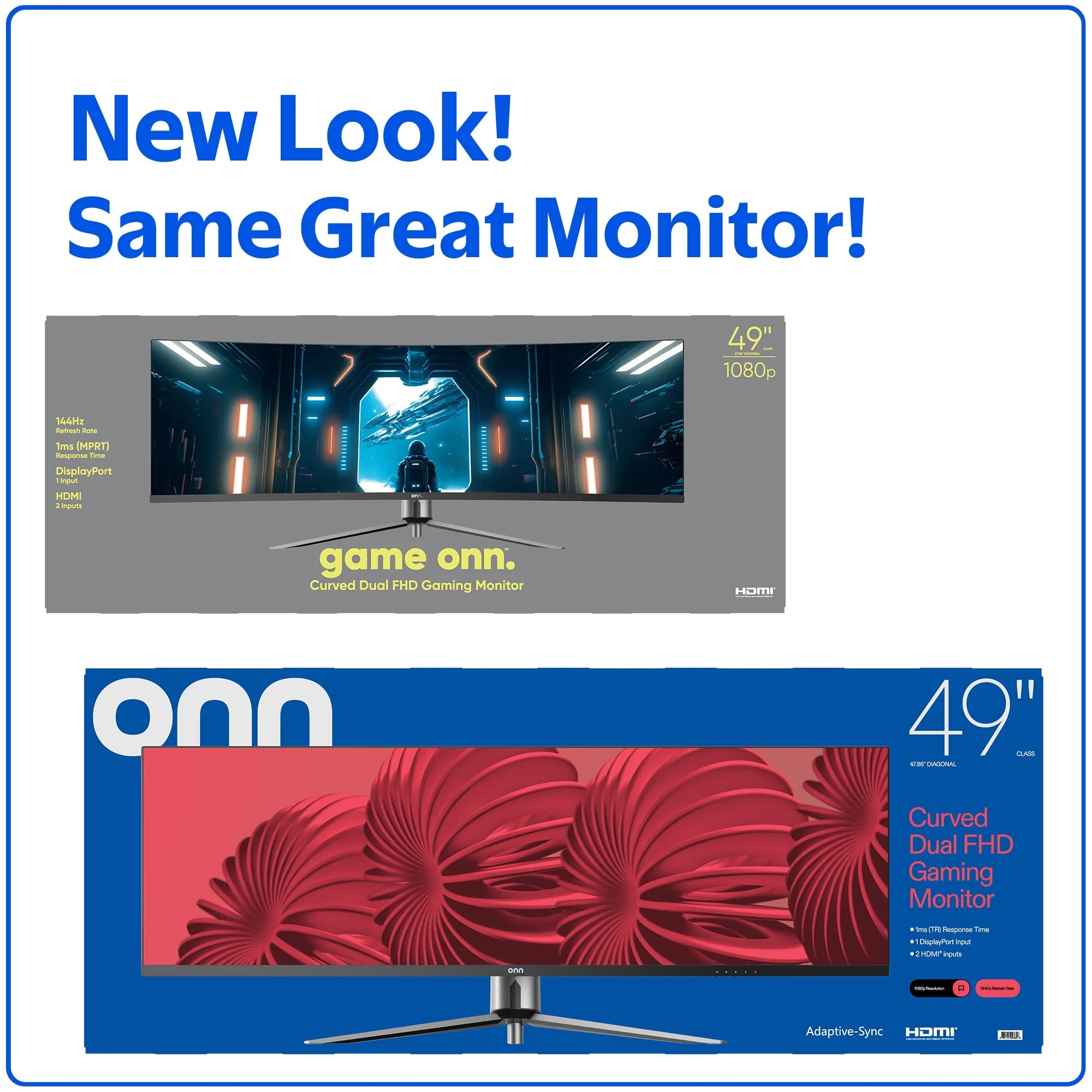 49" 3840 X 1080P Curved Dual FHD Gaming Monitor, Black, 100133225